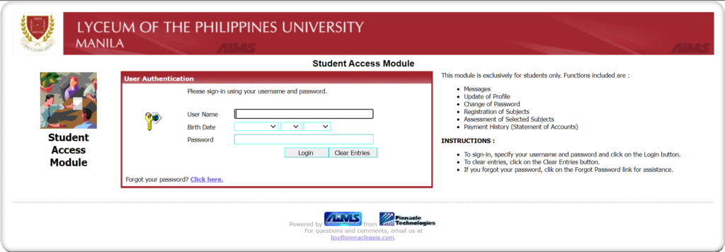 lyceum student portal assignment results