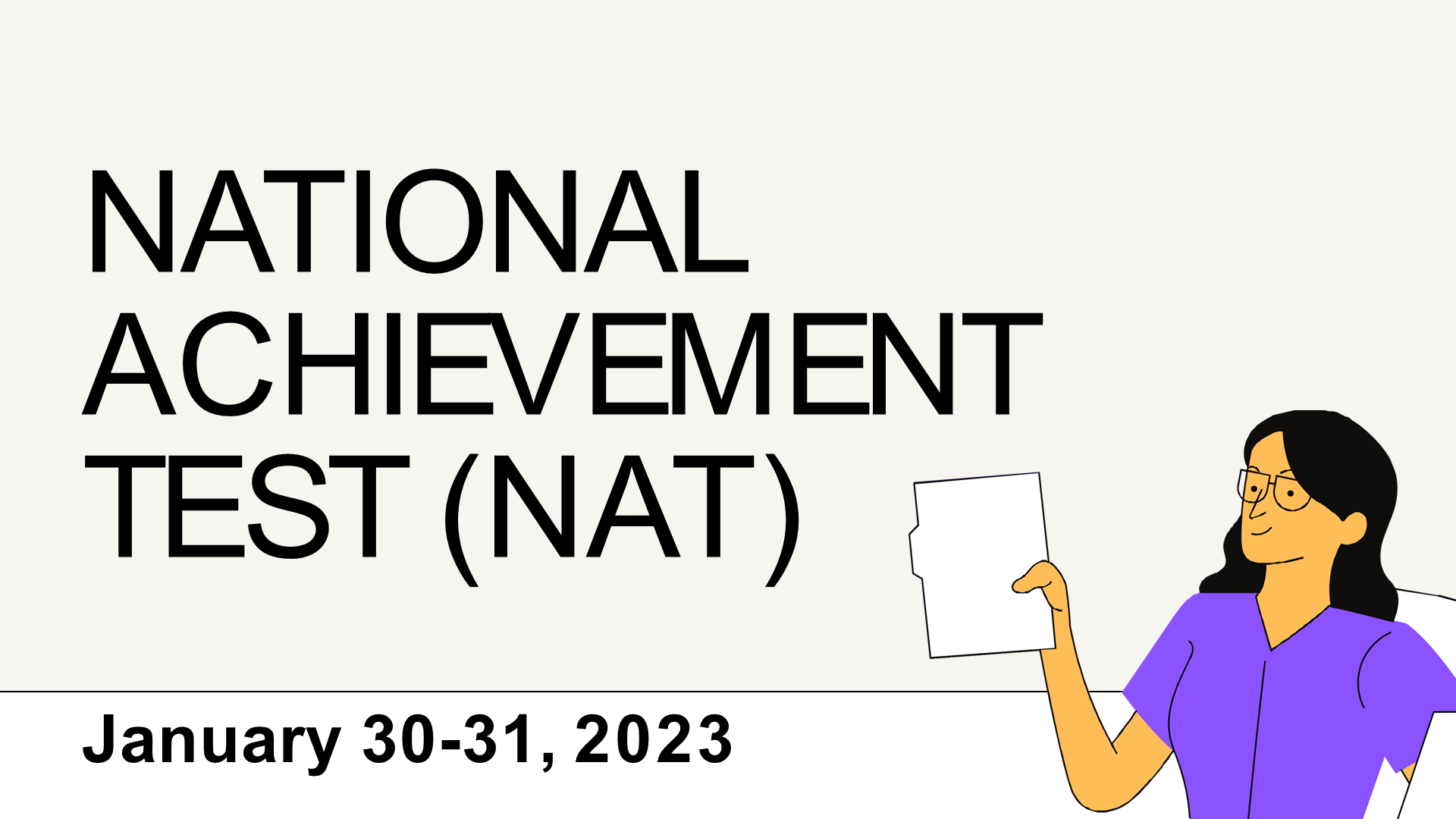 SHS National Achievement Test (NAT) Advisory Lyceum of the