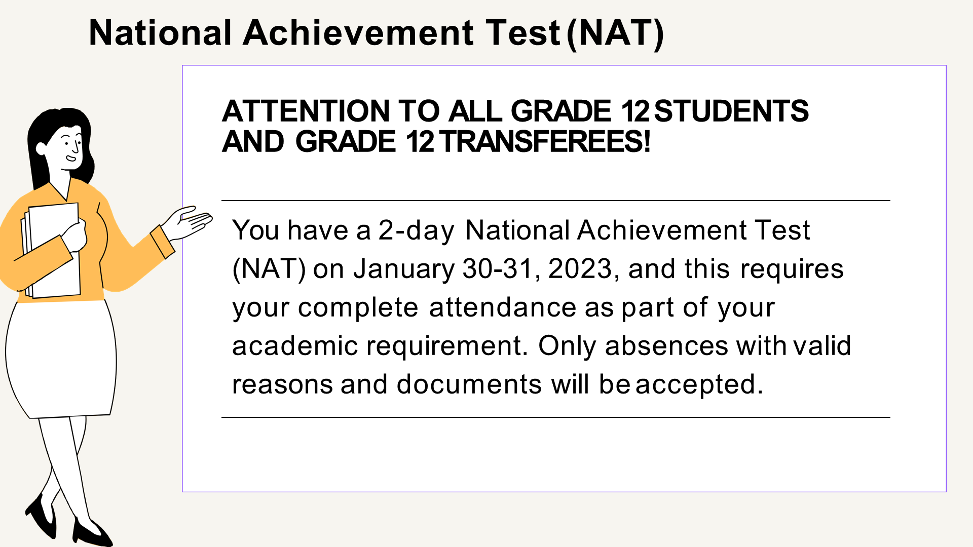 Shs National Achievement Test Nat Advisory Lyceum Of The Philippines University Manila 1753