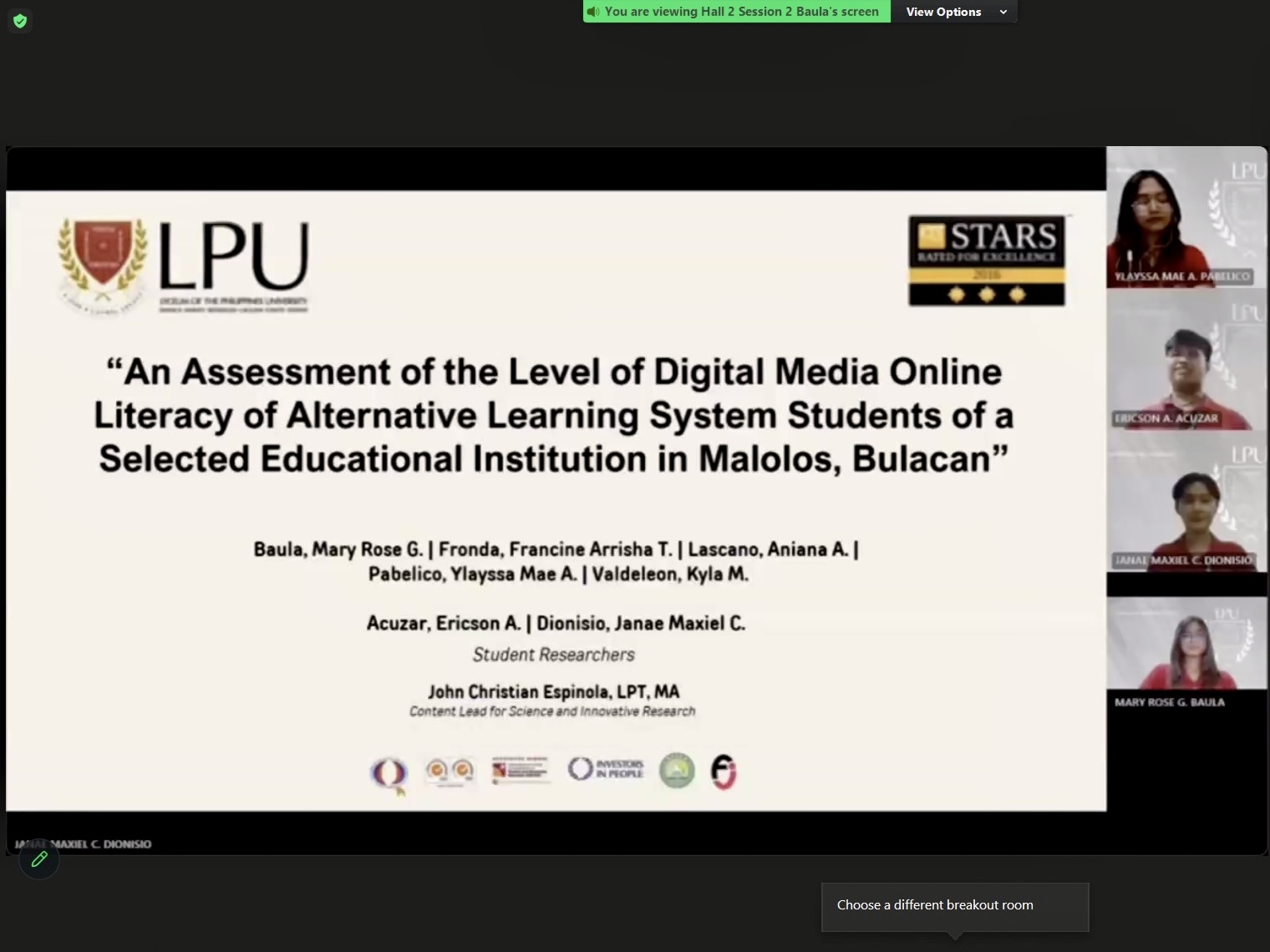 SHS HUMSS Research Project Presented in the 12th International Baskent Congress on Social, Humanities, Administrative, and Educational Sciences