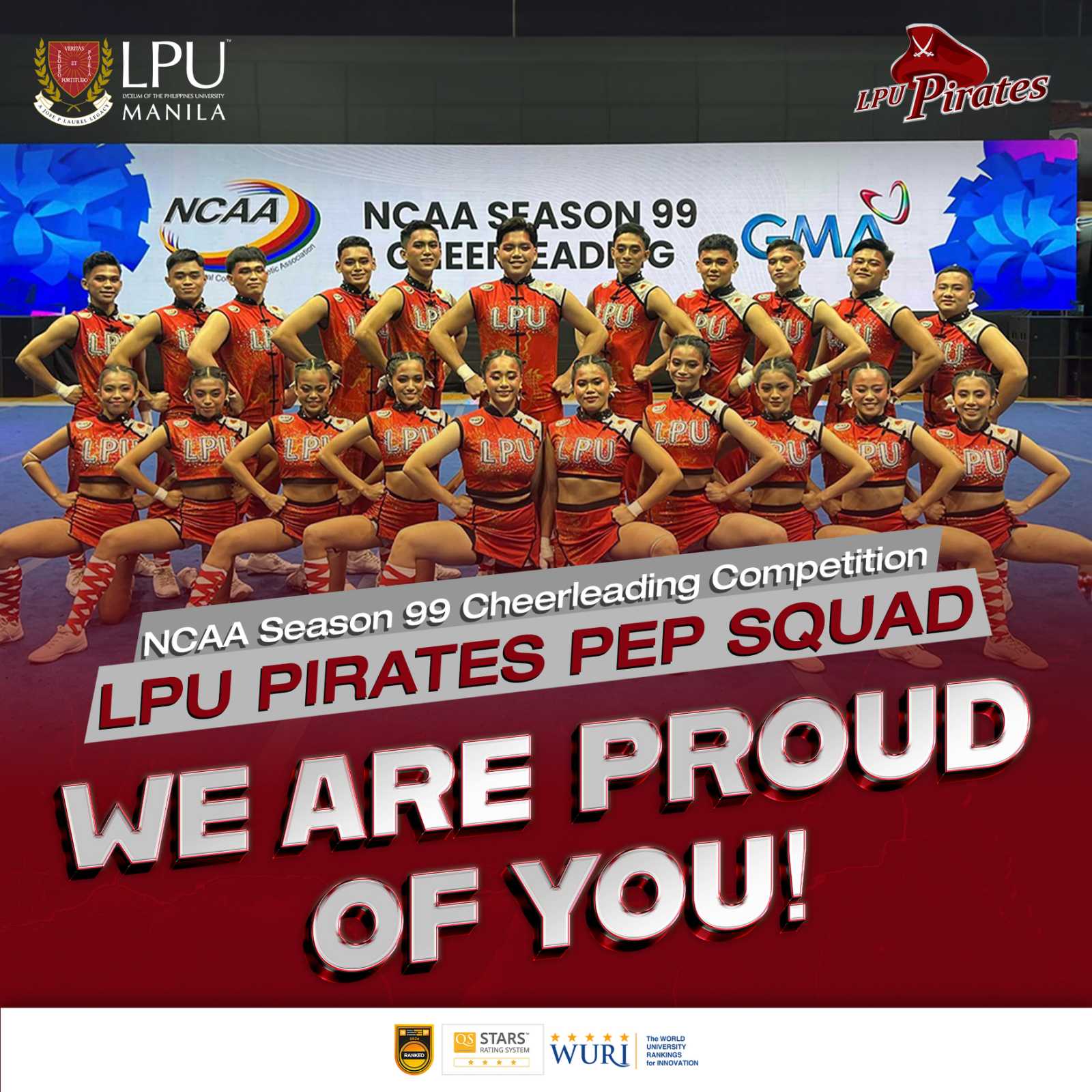 We Are Proud of You, LPU Pirates Pep Squad!