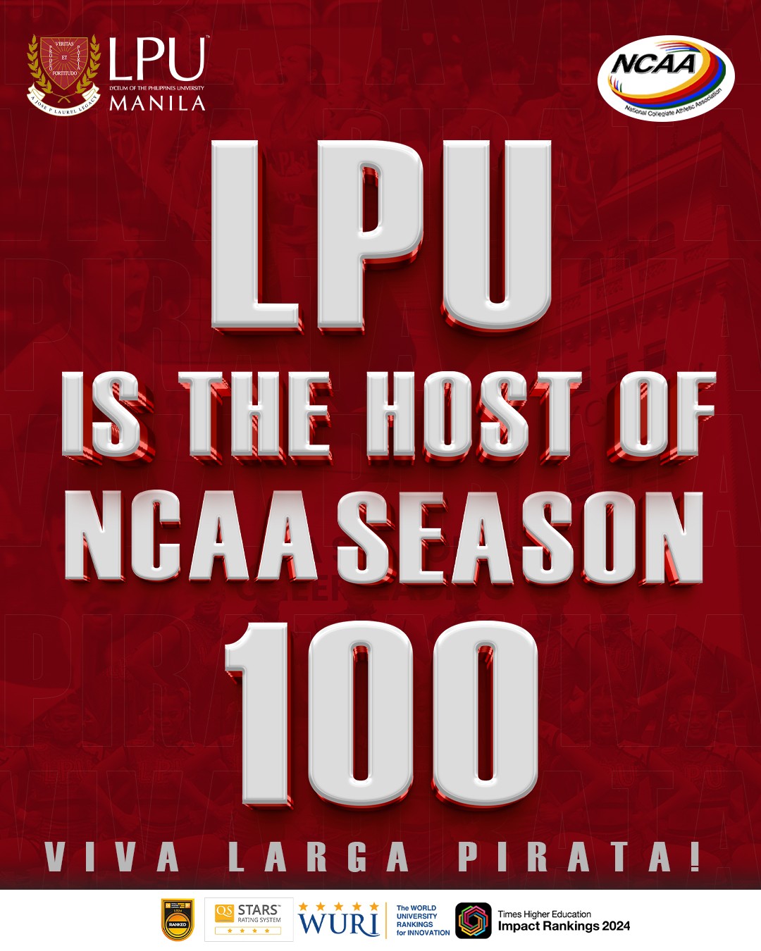 LPU Manila Will Be Hosting the 100th Season of the NCAA!