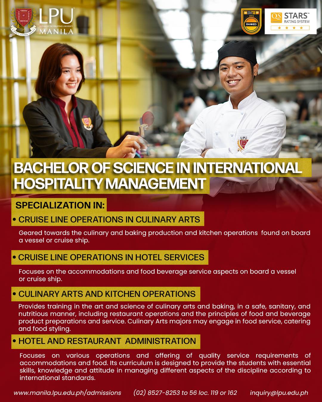 LPU College Entrance Exam | College of International Tourism and Hospitality Management