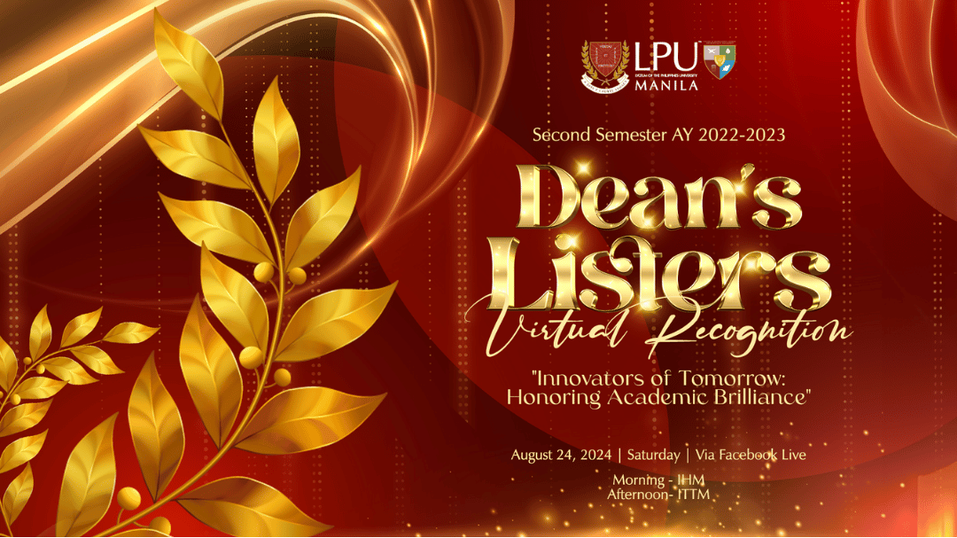 CITHM Dean's Listers | Second Semester, A.Y. 2022-2023 - Lyceum of the ...