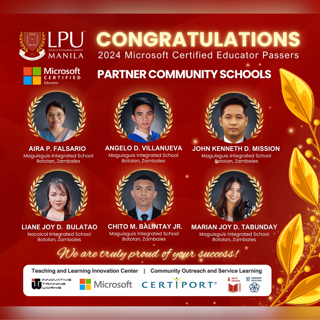 LPU Partner Community Schools in Botolan Achieve Microsoft Certification