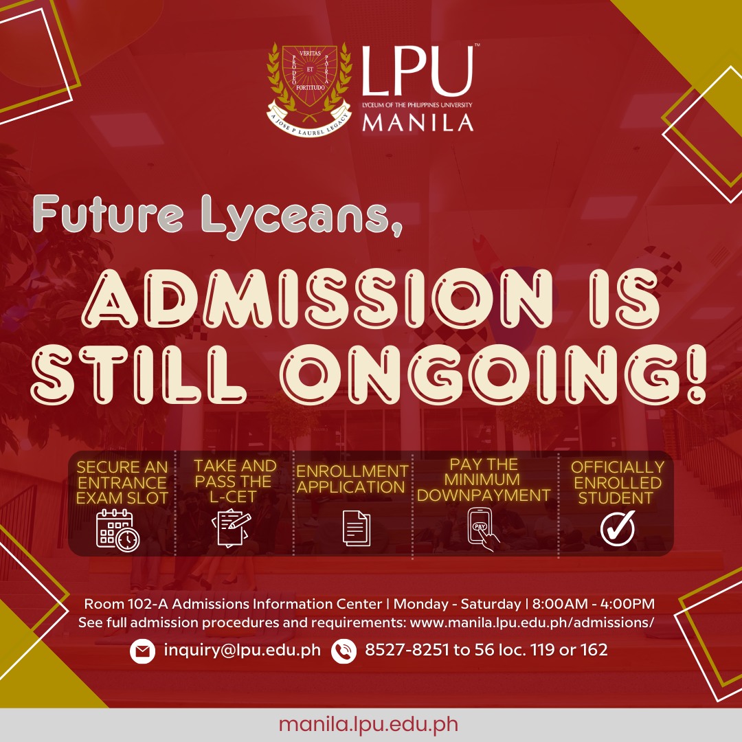 Admission is STILL ONGOING!