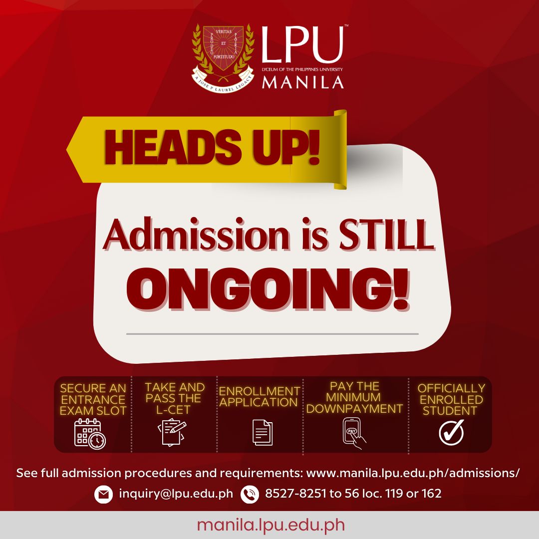 Admissions are STILL ONGOING!