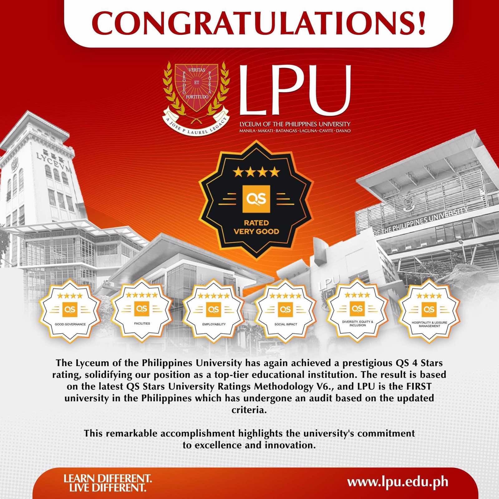 LPU Reaffirms Excellence With QS 4 Stars Rating Solidifying Its Position As A Top-Tier Educational Institution