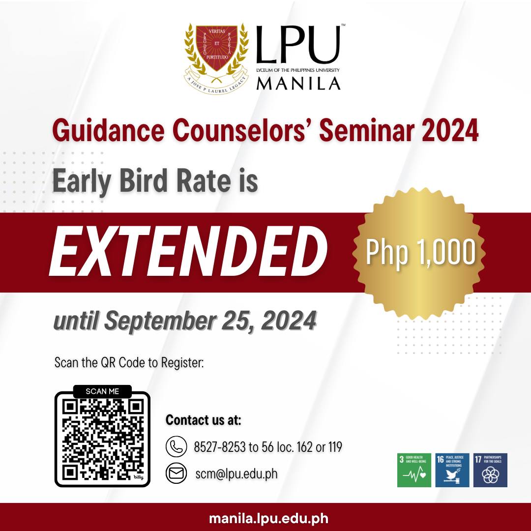 Early Bird Registration is EXTENDED | Guidance Counselors’ Seminar 2024