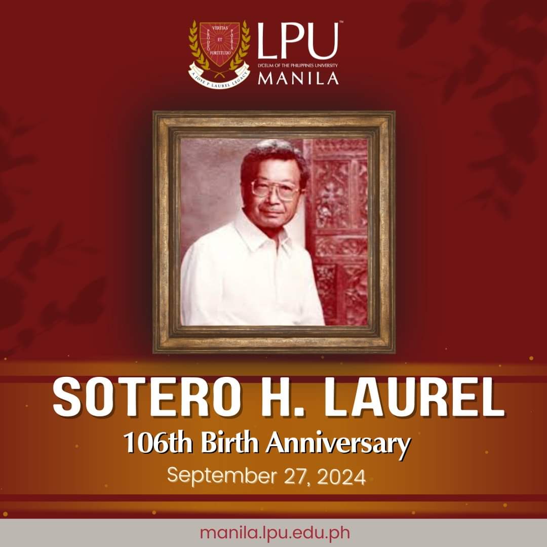 106th Birth Anniversary of Sotero H. Laurel