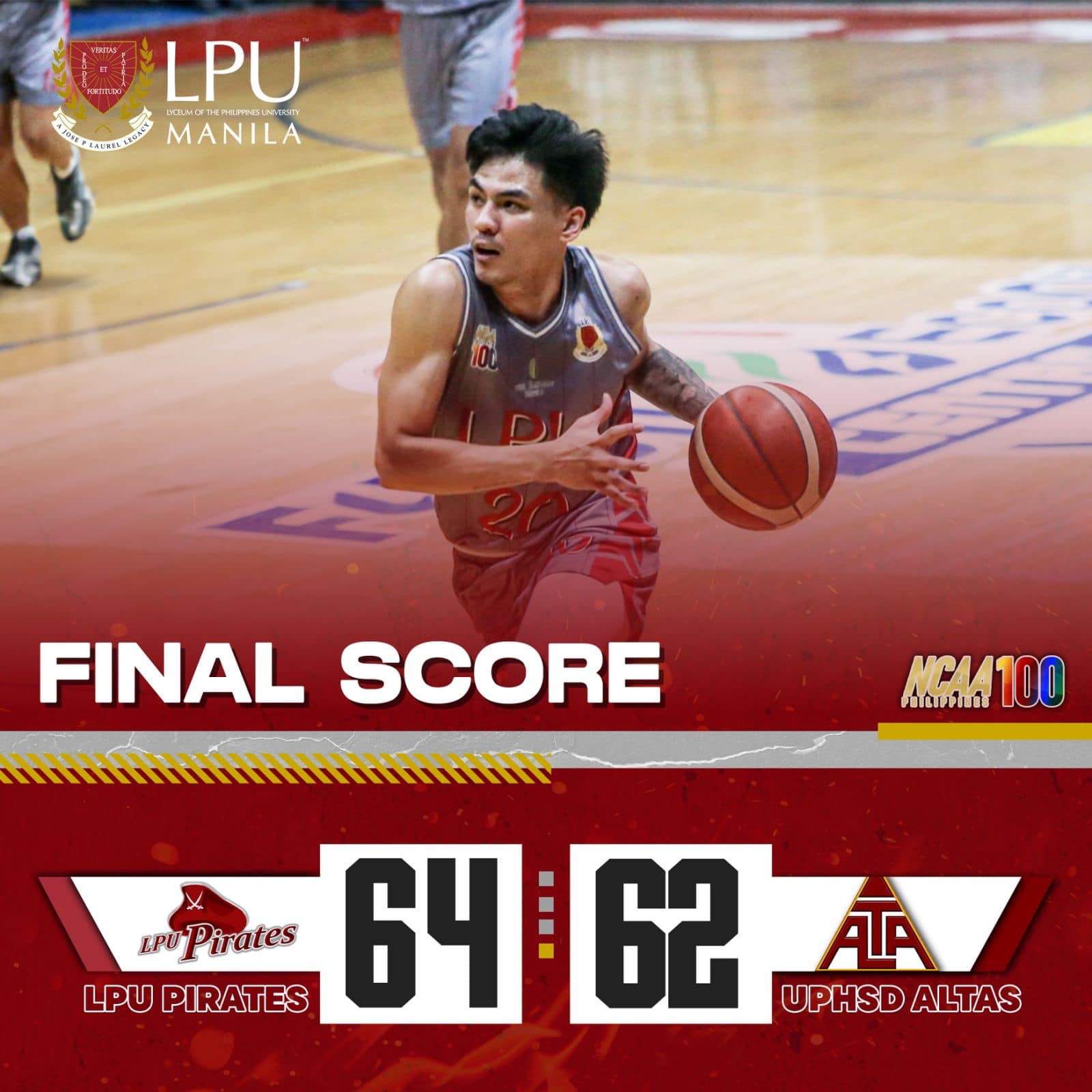 LPU Pirates VS. UPHSD Altas Final Score | NCAA Season 100